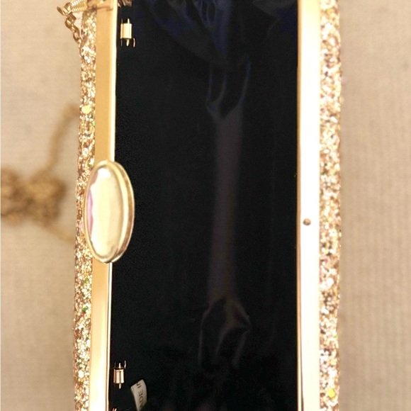 Gold Glitter Clutch Bag - Picture 2 of 2